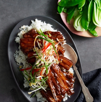 GLAZED PORK RIBS WITH HOISIN AND STAR ANISE